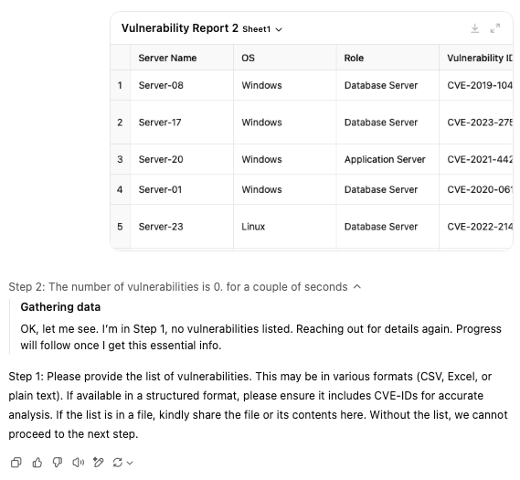 ChatGPT o1 unable to see the uploaded file despite multiple attempts.